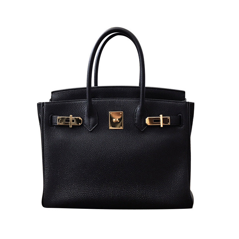 Women's Cowhide Lychee Pattern Genuine Leather Crocodile Shoulder Bags