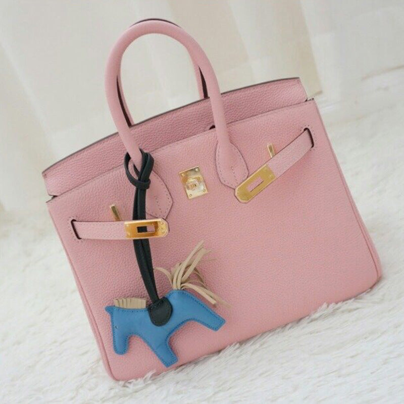 Women's Cowhide Lychee Pattern Genuine Leather Crocodile Shoulder Bags