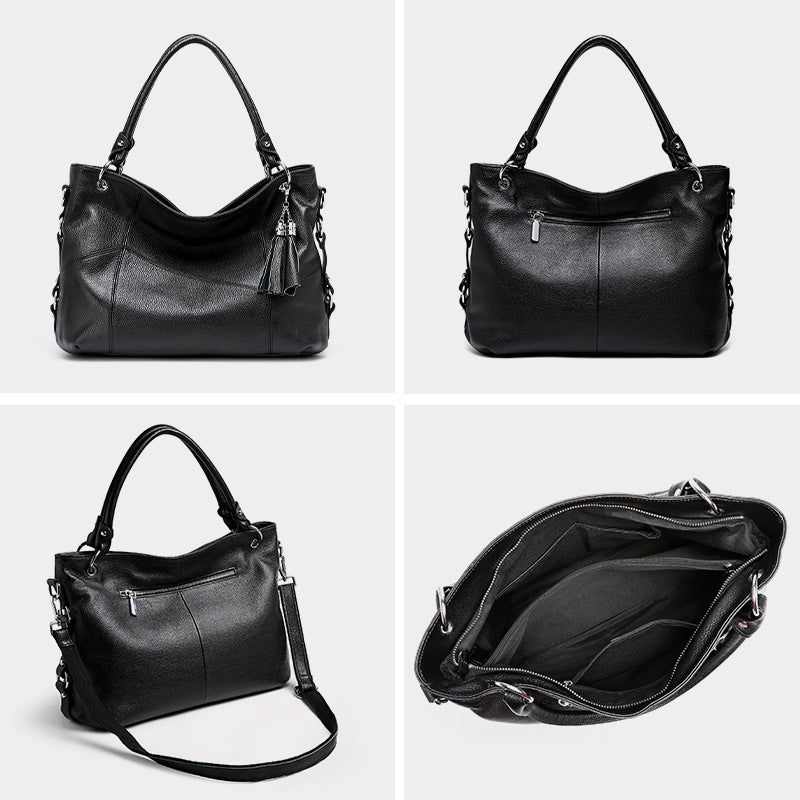 Women's Layer Cowhide Practical High-grade Large Capacity Shoulder Bags