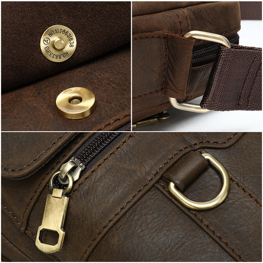 Men's Charming Leather Retro Genuine Business Men's Shoulder Bags