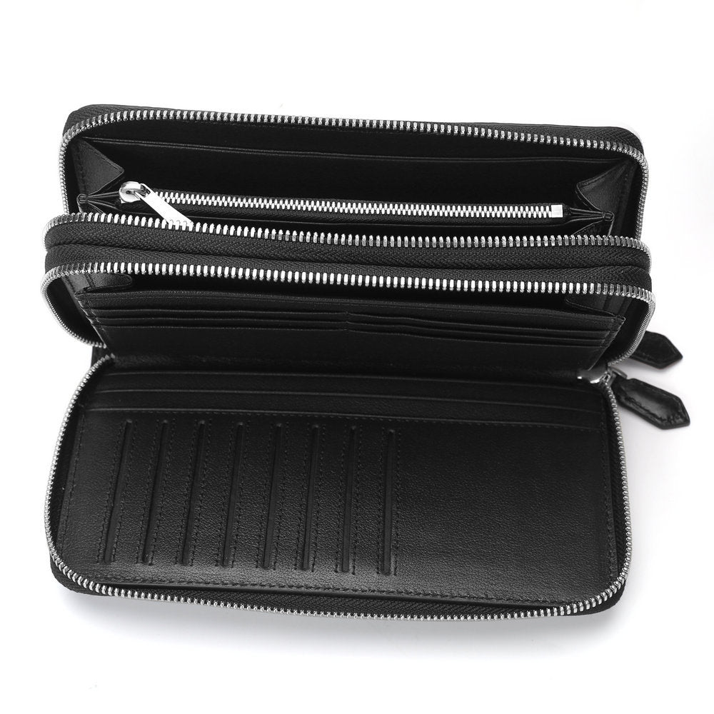 Men's Siamese Crocodile Fish Leather Clutch Business Men's Handbags