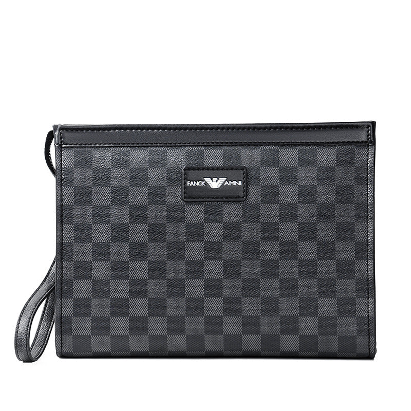 Men's Kerry Clutch Fashion Chessboard Plaid Envelope Men's Handbags