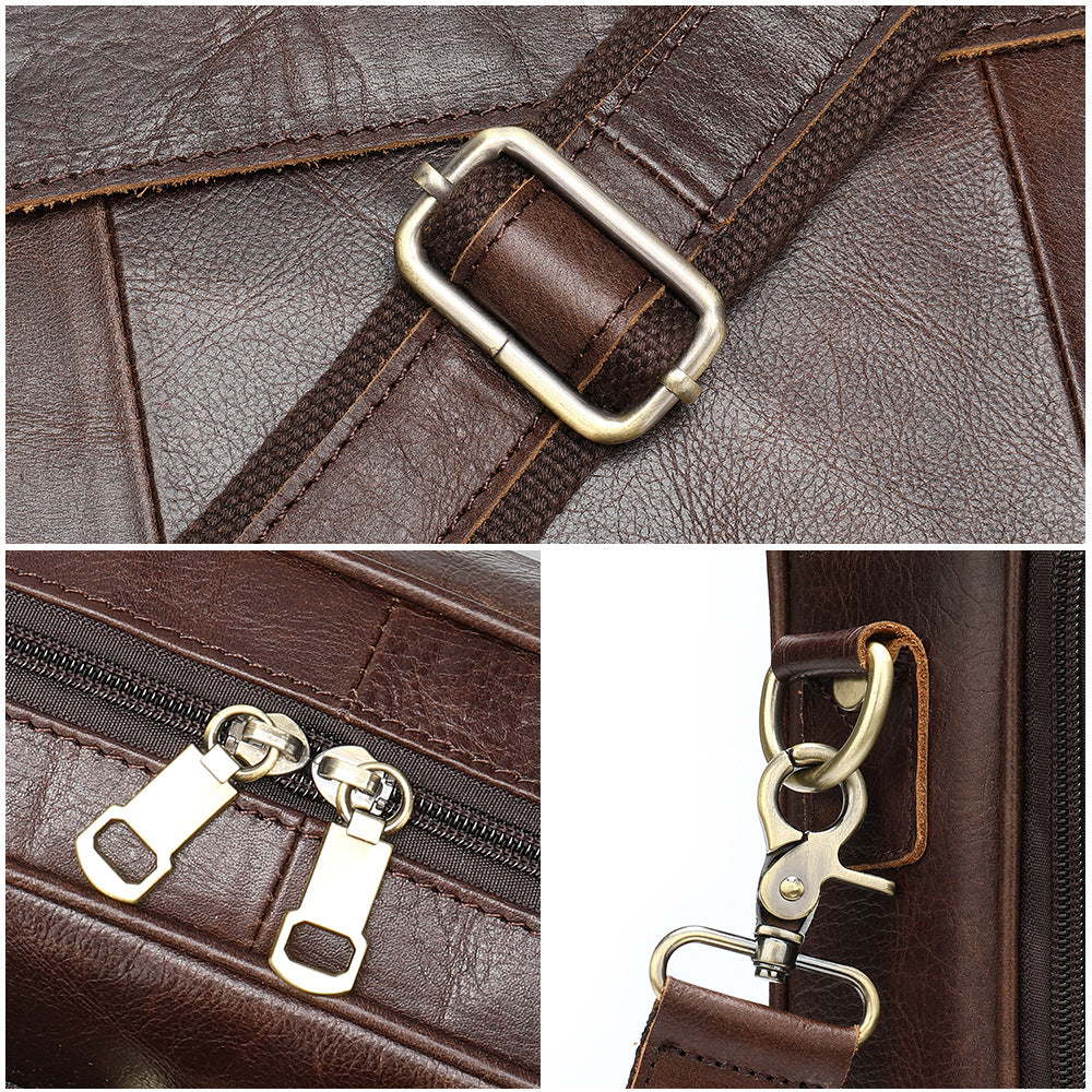 Men's Classic Business Leather Inch Computer Handbags