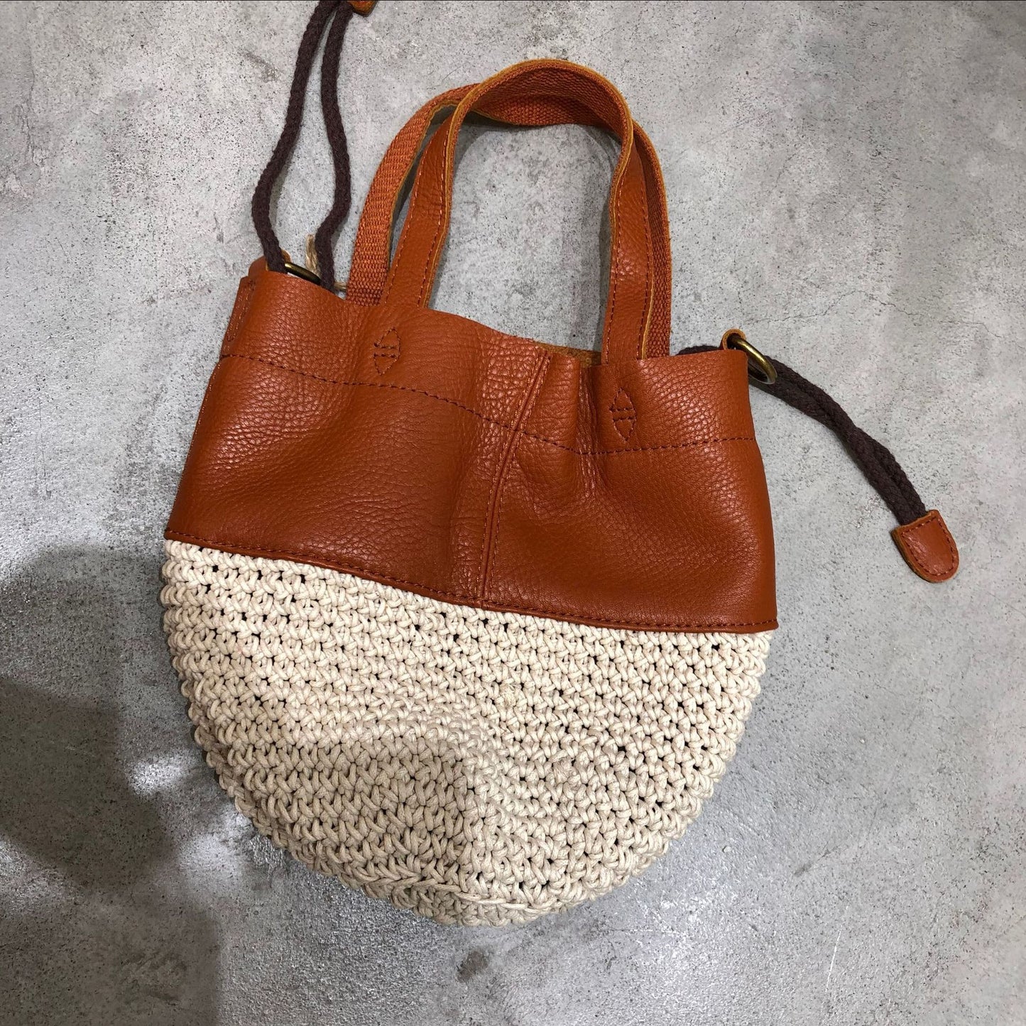 Women's Style First Layer Cowhide Wax Rope Bags