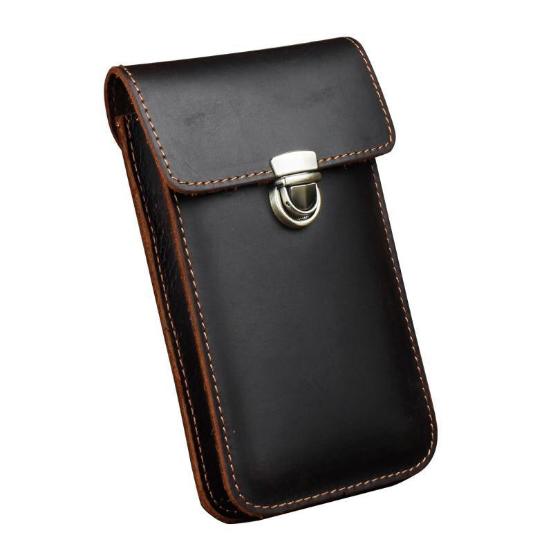 Men's Retro Mobile First Layer Cowhide Pannier Bags