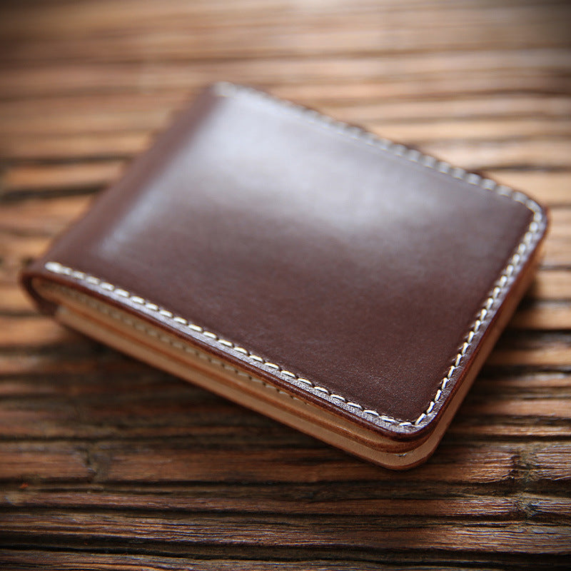 Women's & Men's Hand Vegetable First Layer Cowhide Driving Card Holder