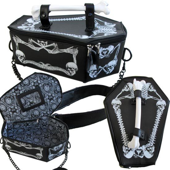 Women's Punk Skeleton Portable Fashion Trendy Dark Shoulder Bags