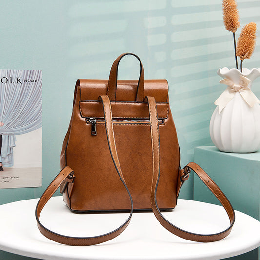 Women's Classy Leather Fashion Retro Style Backpacks