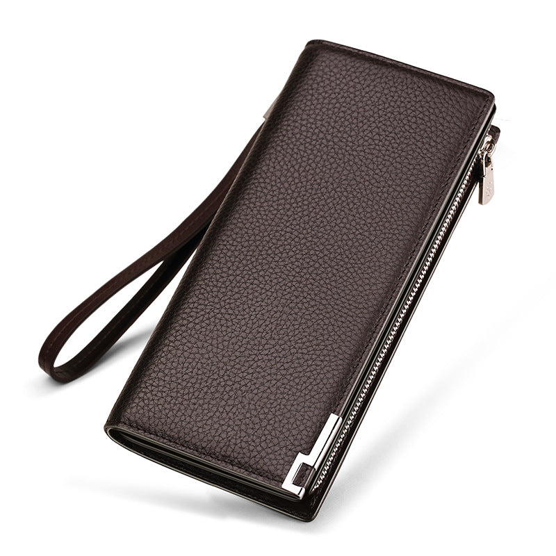 Men's Paul Clutch Man's Genuine Leather Long Men's Bags
