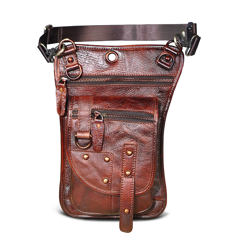 Men's Top Layer Oil Wax Skin Ding Men's Chest Bags