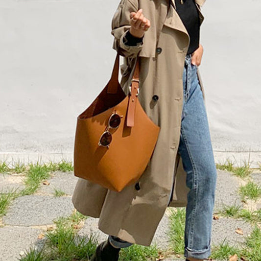 Women's Fashionable Korean Simple Large Capacity Tote Bags
