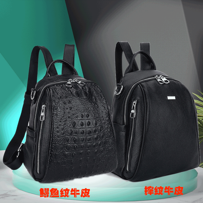 Women's Fashion Large Capacity Crocodile Pattern Leather Bags
