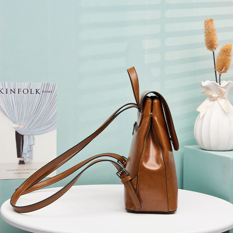Women's Classy Leather Fashion Retro Style Backpacks