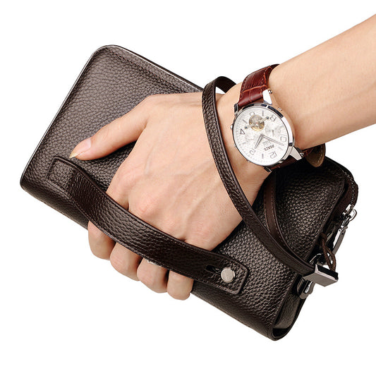 Men's Emperor Paul Genuine Leather Password Clutch Men's Handbags