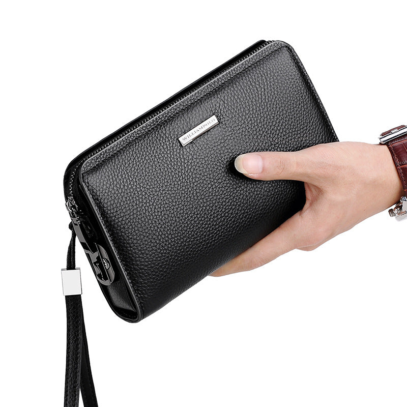 Men's Emperor Paul Genuine Leather Password Clutch Men's Handbags