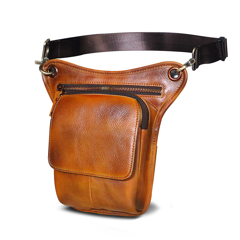 Men's Oil Waxed Leather Cowhide Euro Trendy Bags
