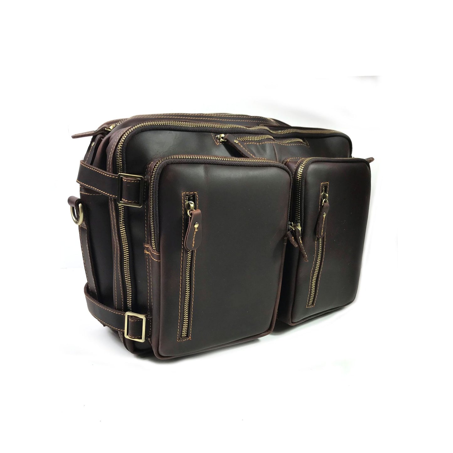 Men's Crazy Horse Leather Large Capacity Business Men's Briefcases