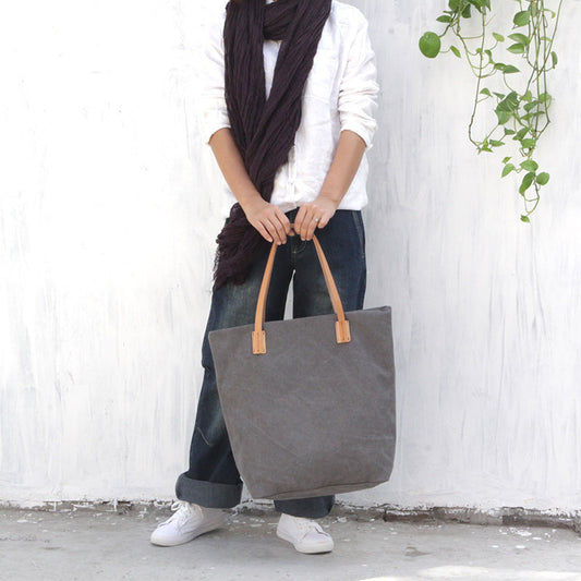 Women's Style Canvas Cotton Linen Art Large Shoulder Bags