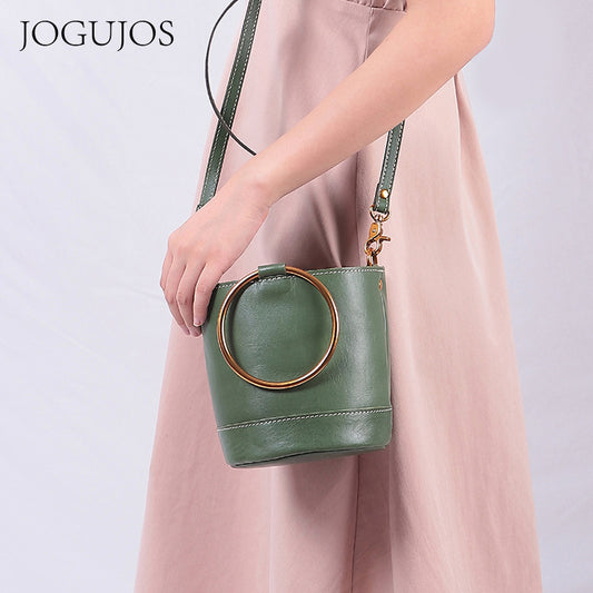 Women's Genuine Leather Large Capacity Retro High Bags