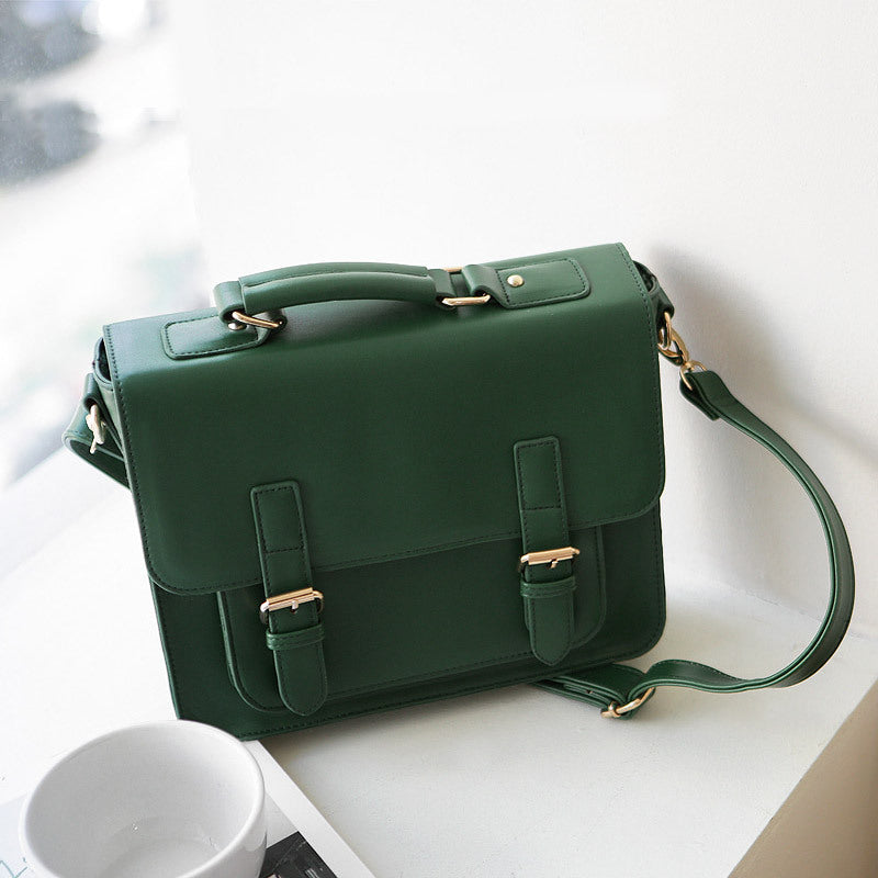 Women's Cambridge Size Napa Texture Leather Horizontal Shoulder Bags