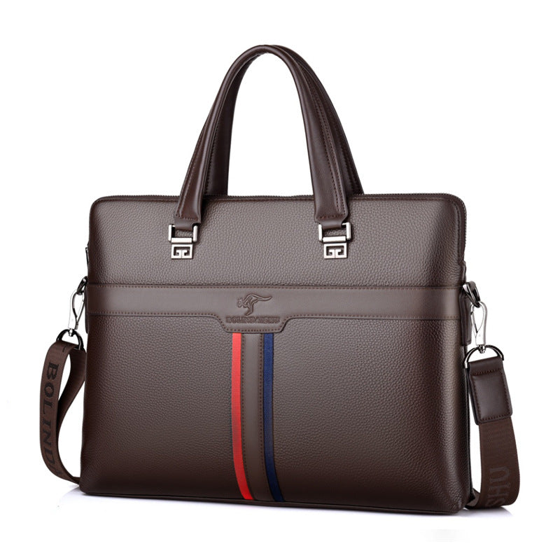 Men's Genuine Leather First Layer Cowhide Business Men's Handbags