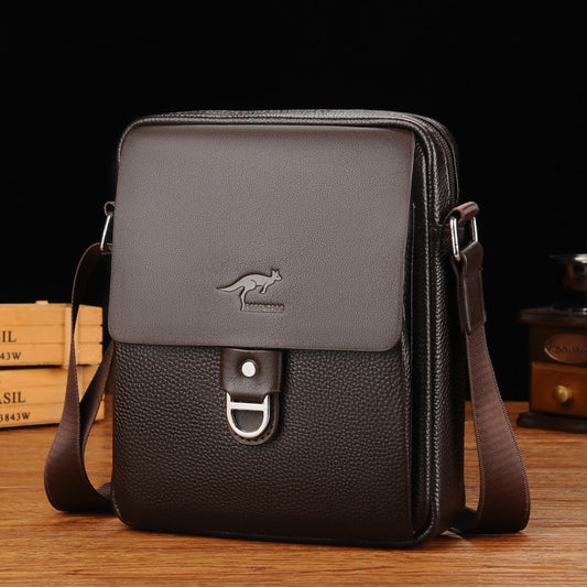 Men's Popular Business Cattle Leather Leisure Men's Shoulder Bags
