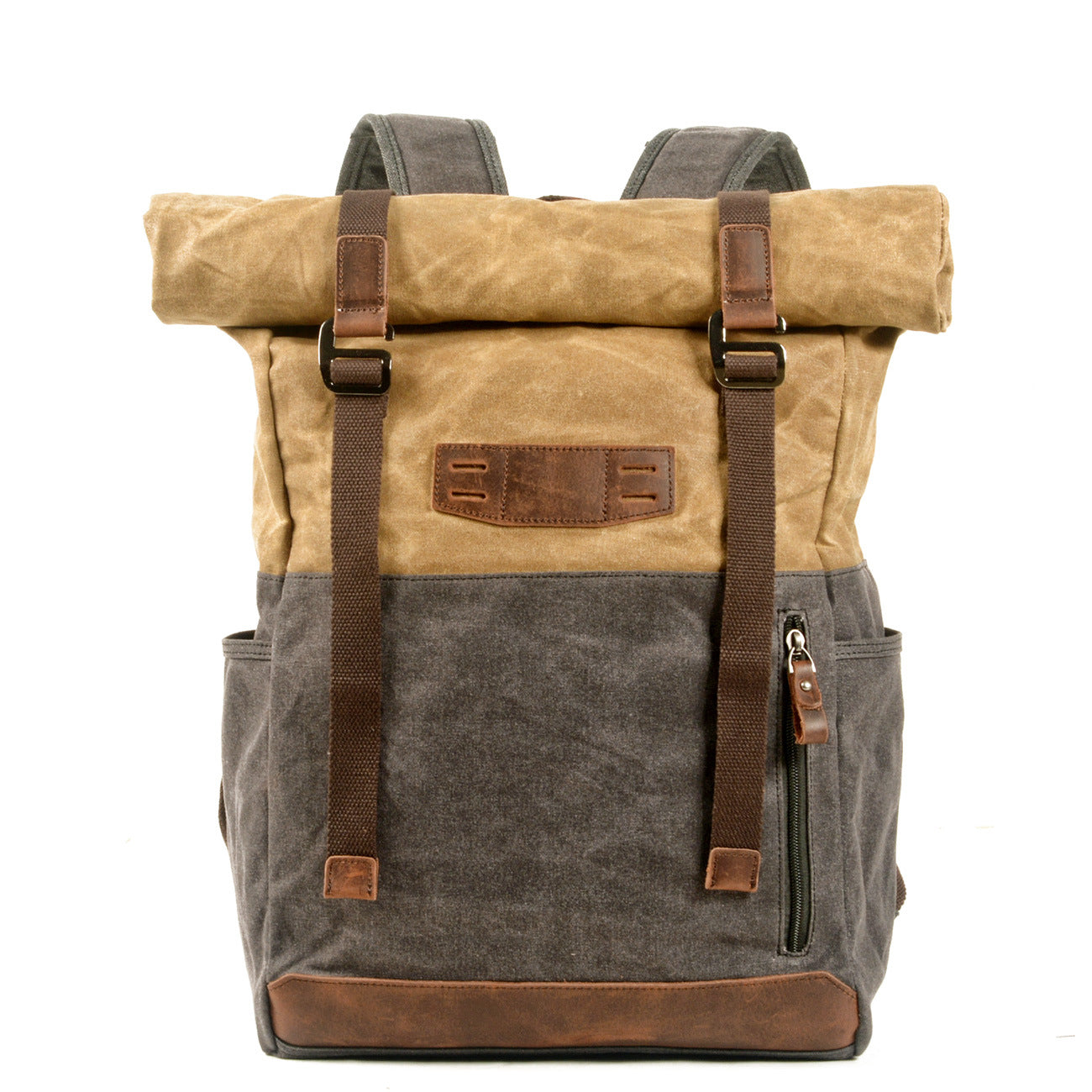 Fashion Waterproof Canvas Contrast Color Unisex Backpacks