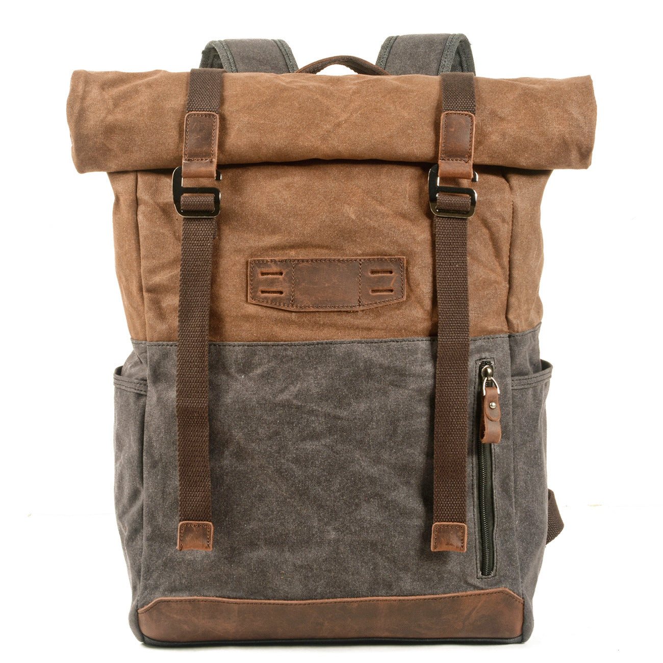 Fashion Waterproof Canvas Contrast Color Unisex Backpacks