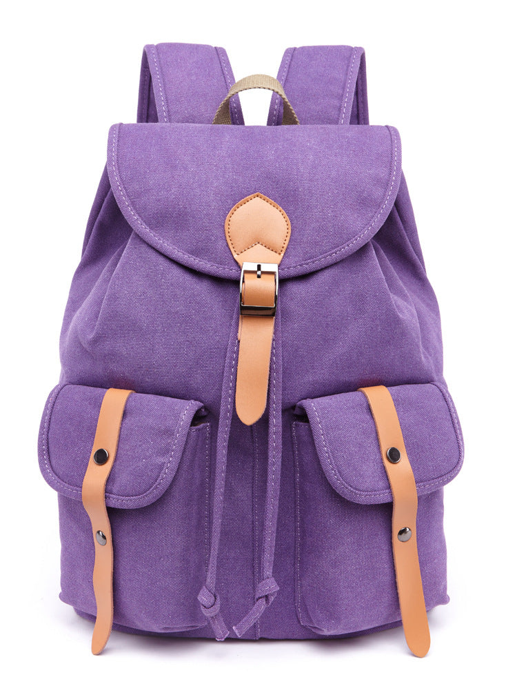 Women's Korean Style Solid Color Fashion Leisure Backpacks