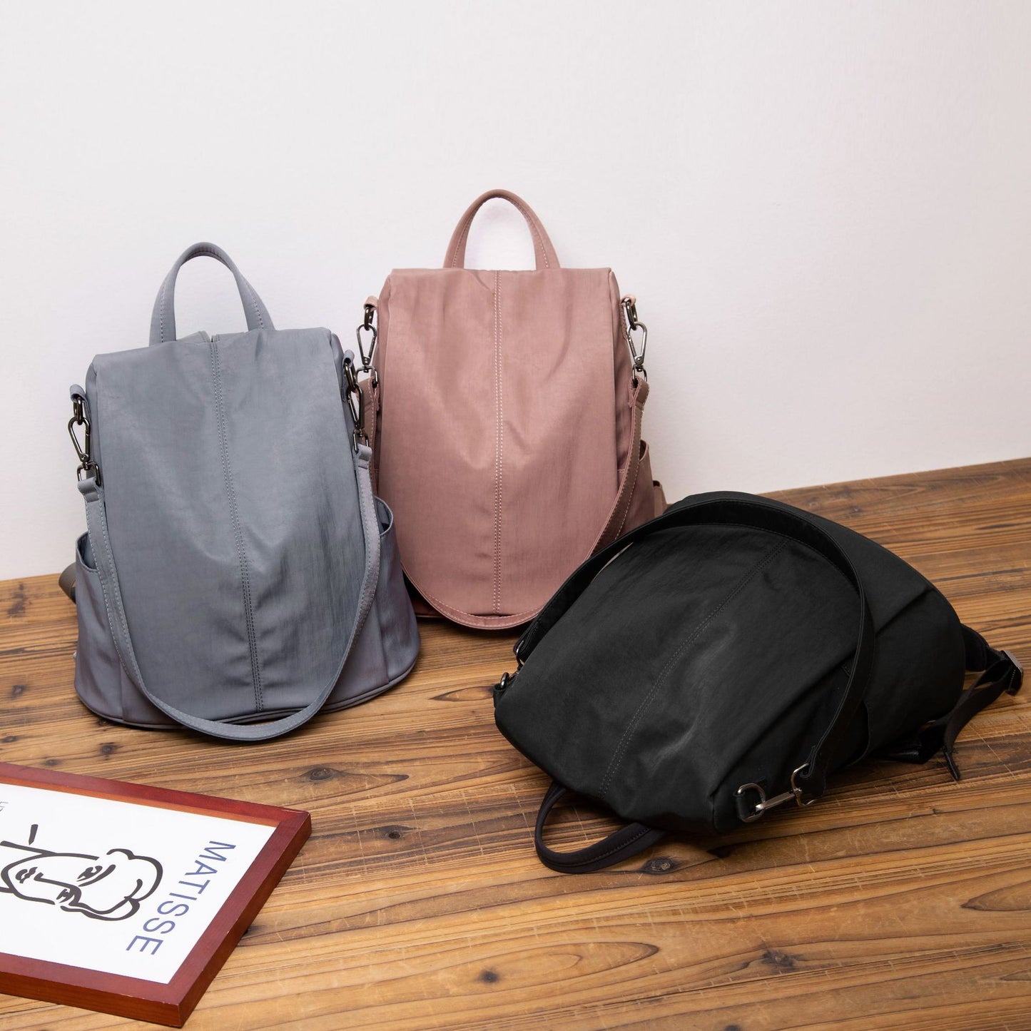 Women's Korean Fashionable Canvas Oxford Cloth Multipurpose Backpacks