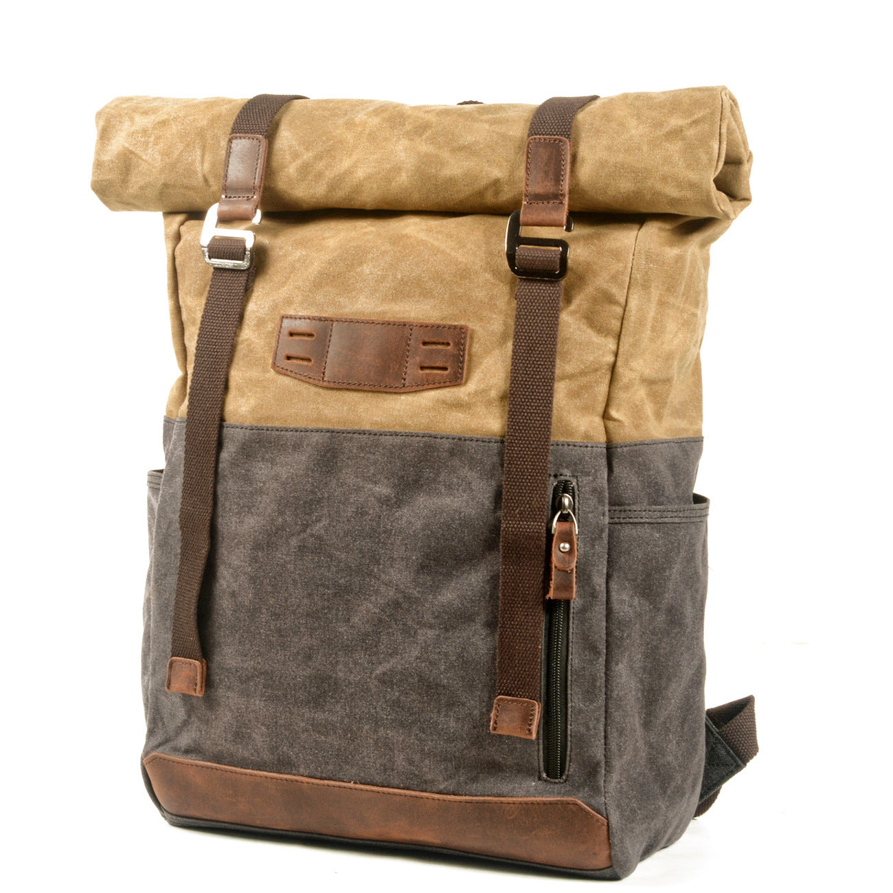 Fashion Waterproof Canvas Contrast Color Unisex Backpacks