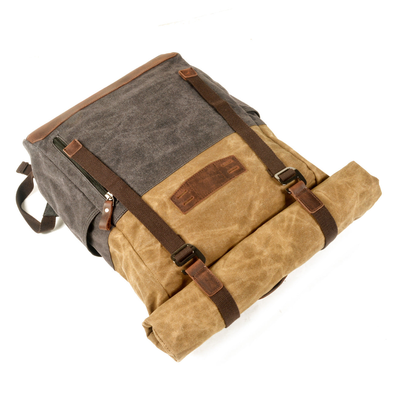 Fashion Waterproof Canvas Contrast Color Unisex Backpacks