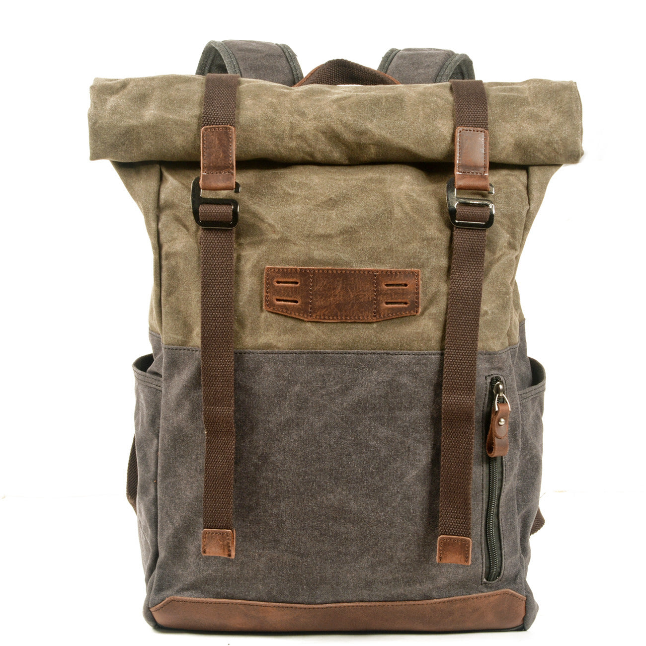Fashion Waterproof Canvas Contrast Color Unisex Backpacks