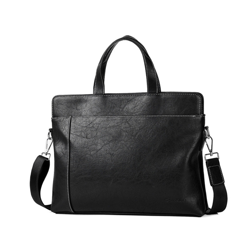 Men's Genuine Leather Cattle Business Trip Document Men's Briefcases