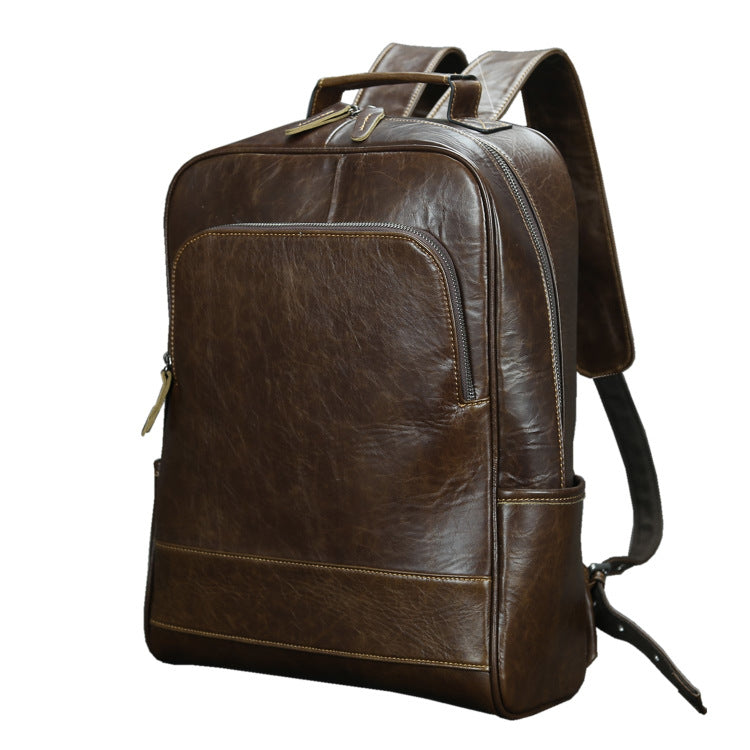 Women's & Men's Business Leather Retro Crazy Horse Super Soft Backpacks
