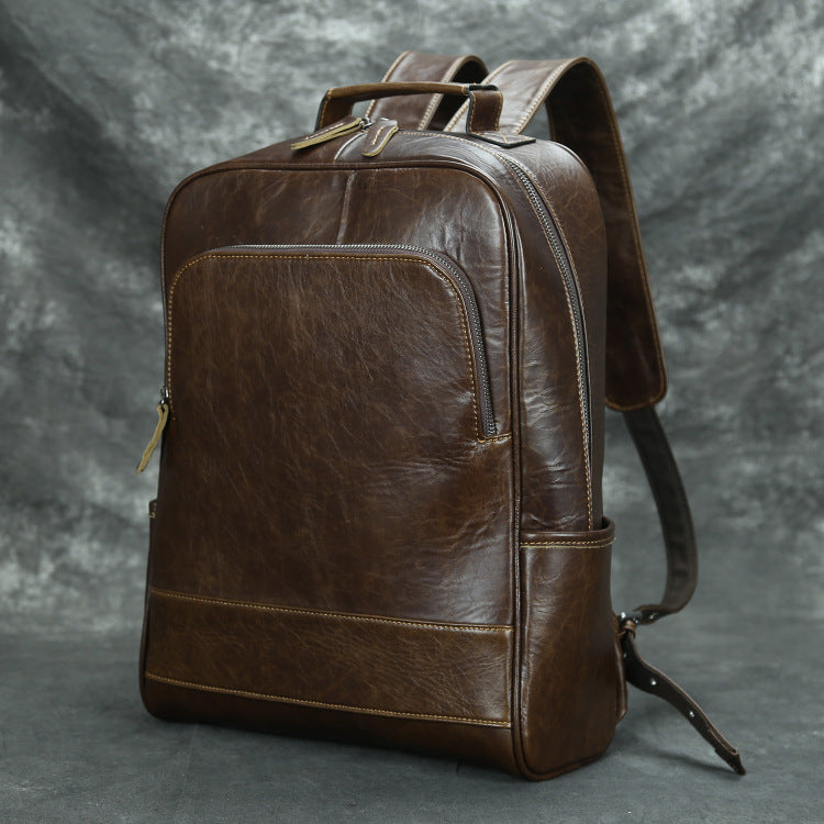 Women's & Men's Business Leather Retro Crazy Horse Super Soft Backpacks