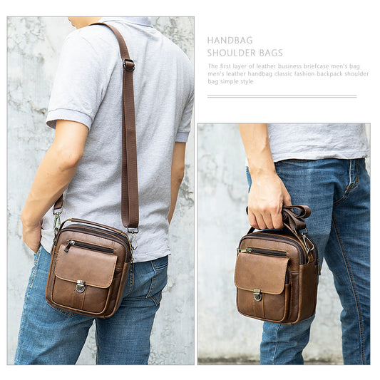 Men's Leather Vintage First Layer Cowhide Men's Messenger Bags