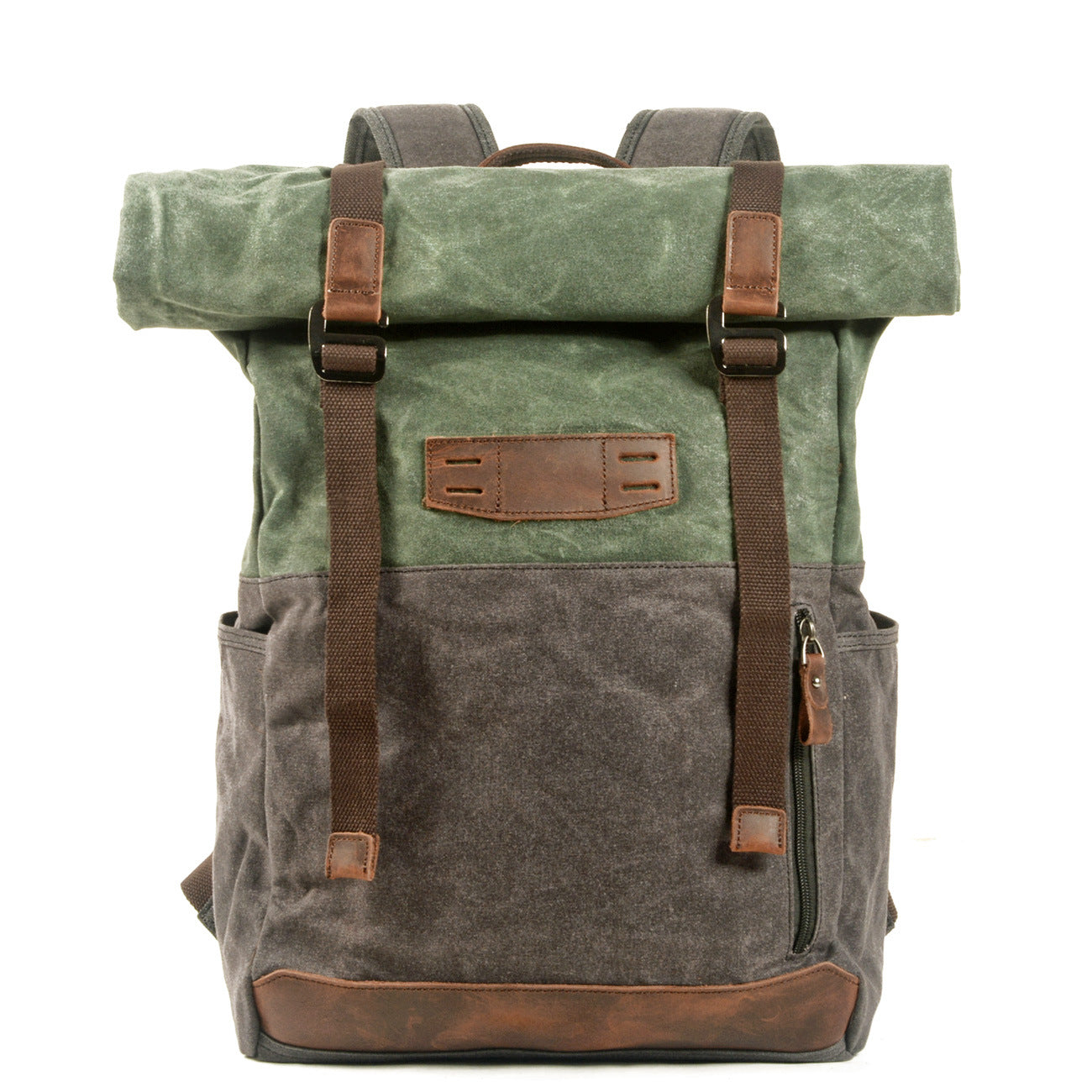 Fashion Waterproof Canvas Contrast Color Unisex Backpacks