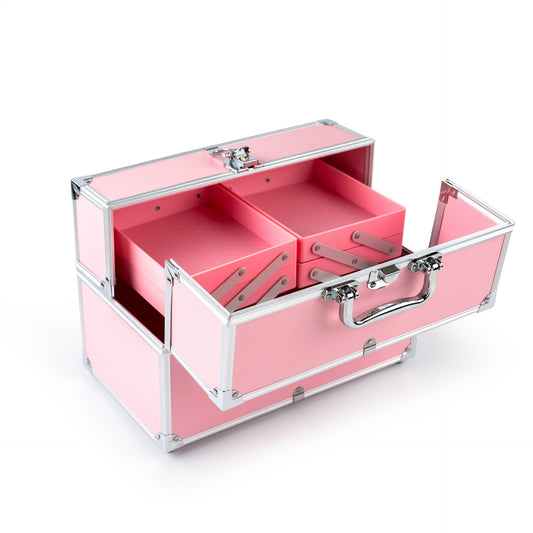 Make Up Specialist Large Capacity Aluminum Alloy Frame Nail Cosmetic Cases