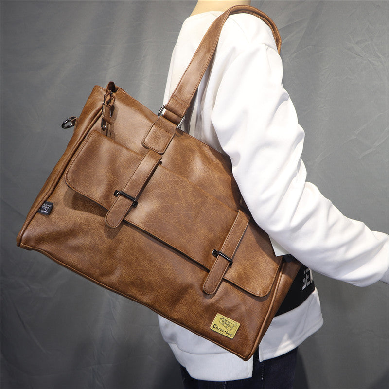 Men's Three Boxes Fashion Business One Big Men's Shoulder Bags