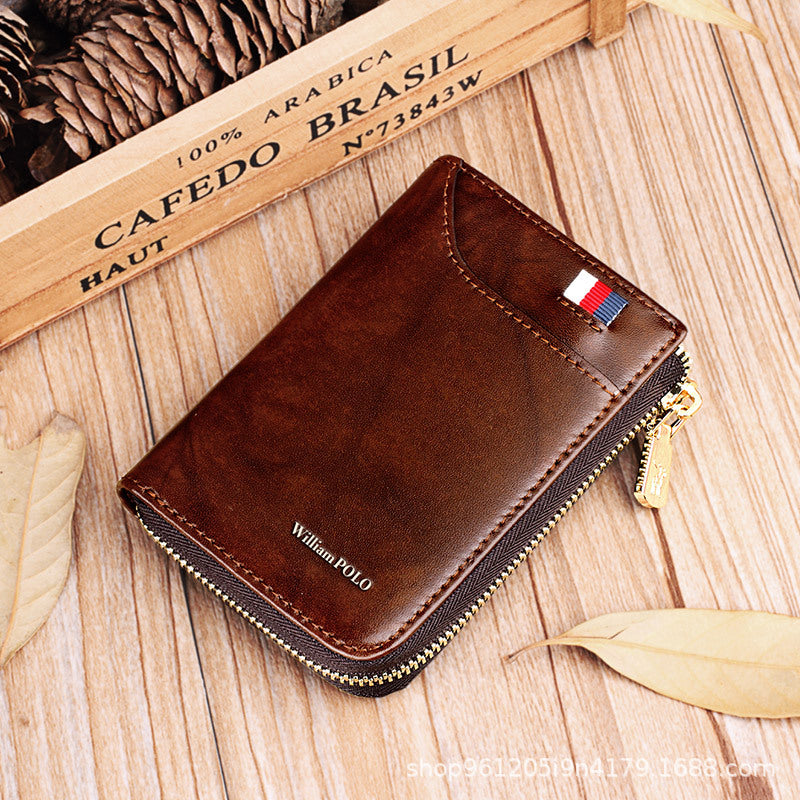 Men's Paul Business Genuine Leather Large Capacity Card Holder