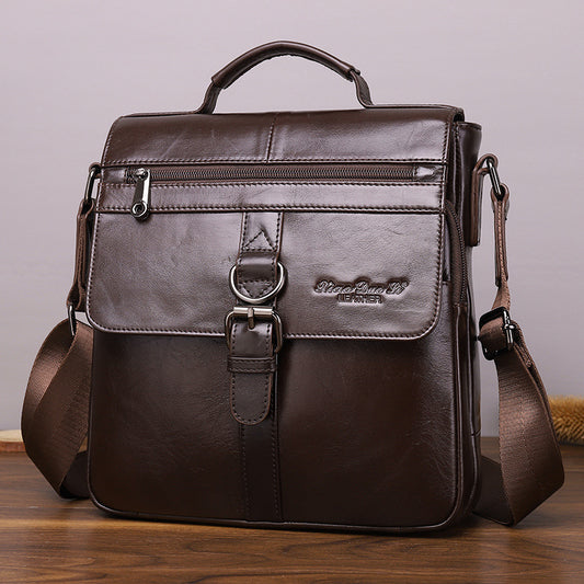 Men's Leather Retro First Layer Cowhide Trendy Men's Messenger Bags