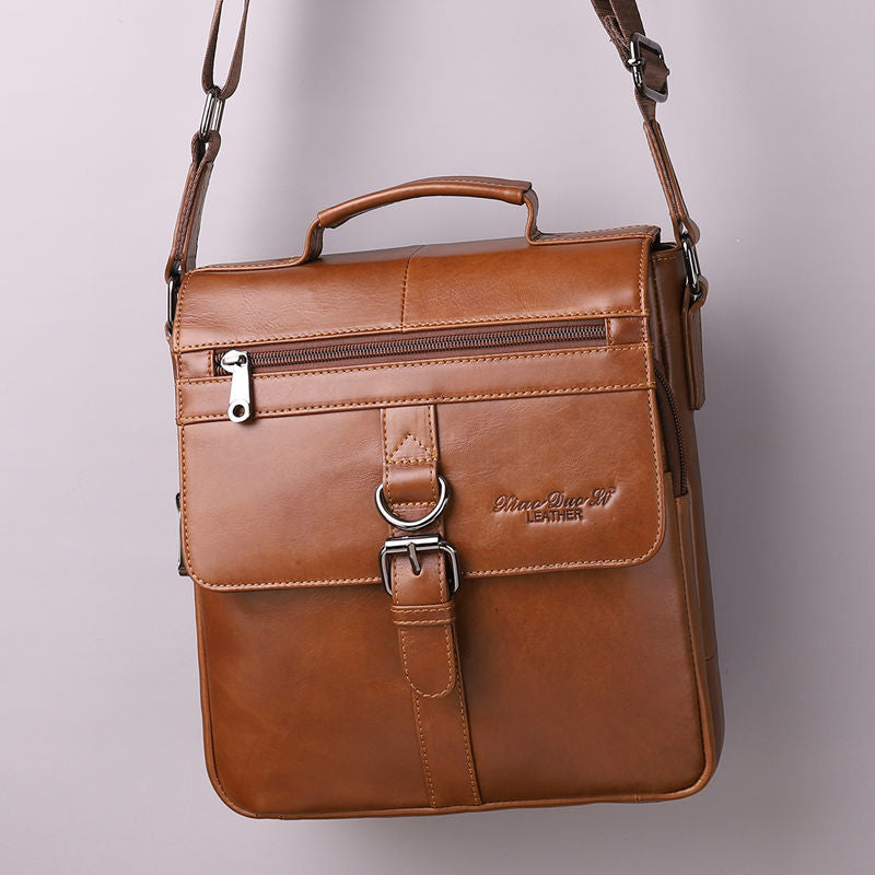 Men's Leather Retro First Layer Cowhide Trendy Men's Messenger Bags