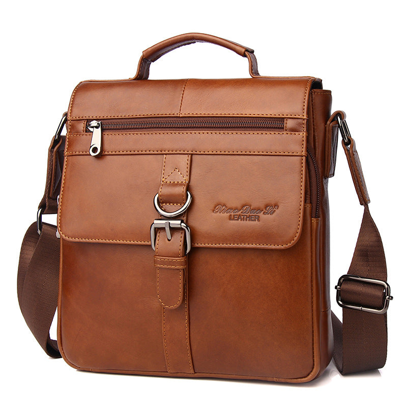 Men's Leather Retro First Layer Cowhide Trendy Men's Messenger Bags