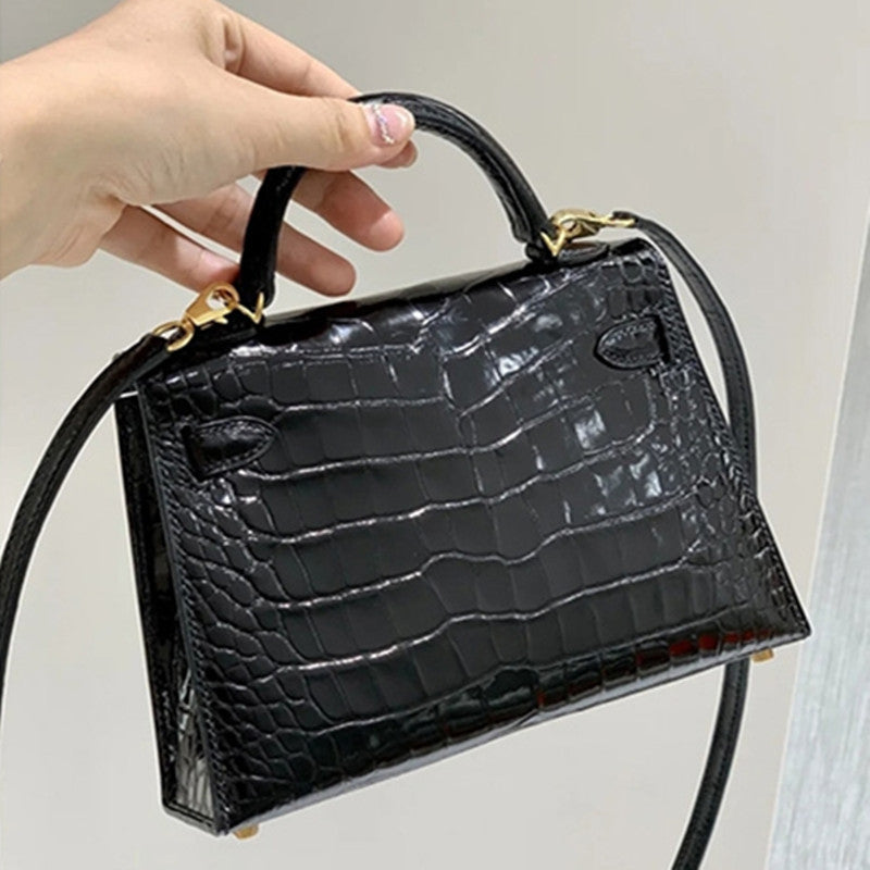 Women's Second Generation Kelly Genuine Leather Retro Shoulder Bags