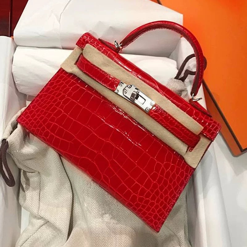 Women's Second Generation Kelly Genuine Leather Retro Shoulder Bags