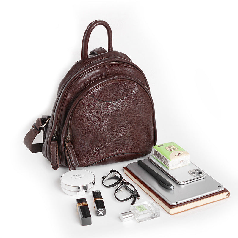 Women's Vegetable Tanned Leather Retro Artistic Backpacks