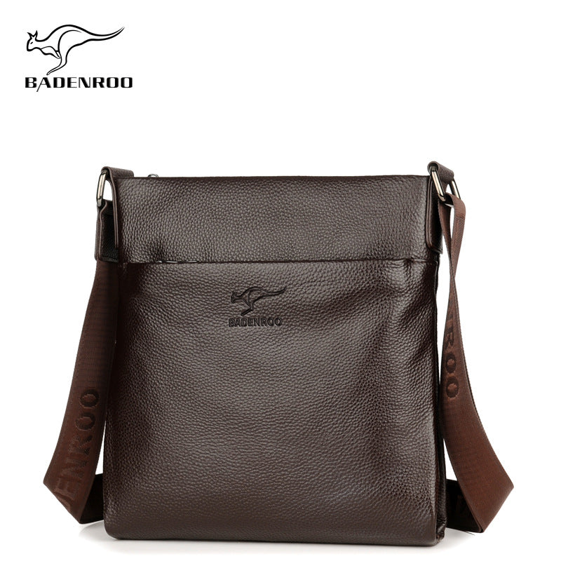 Men's Business Genuine Leather Vertical Soft Korean Men's Shoulder Bags