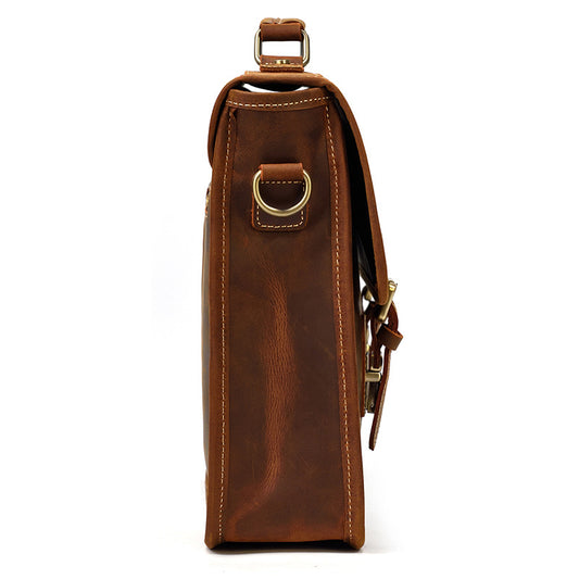 Men's British Vintage Leather Crazy Horse Business Bags