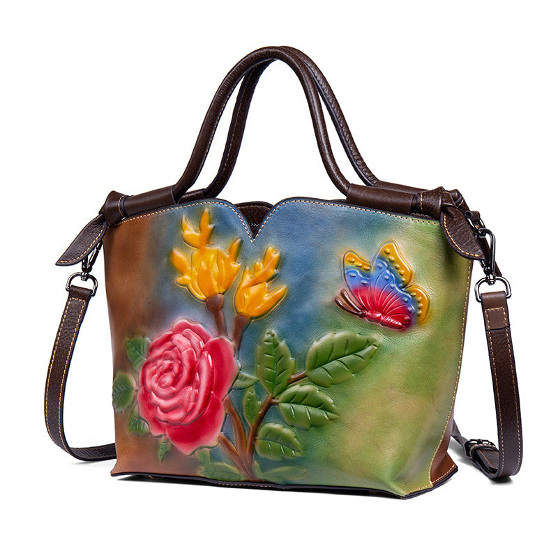 Women's Leather First Layer Cowhide Retro Fashion Shoulder Bags